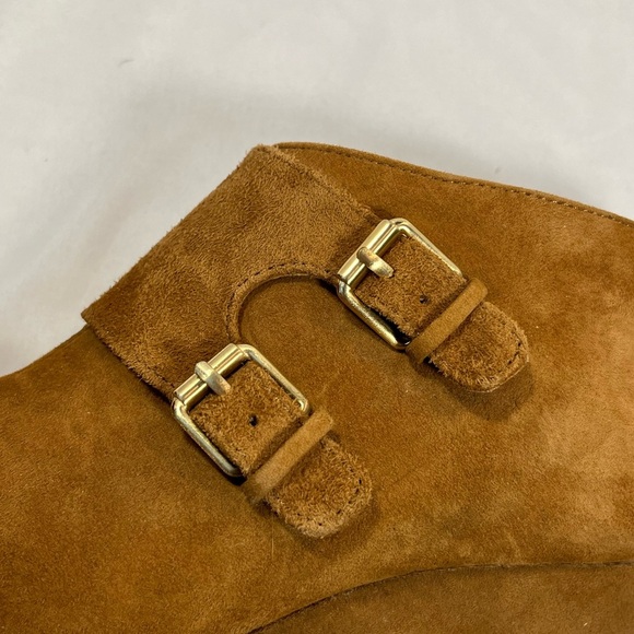 Anne Klein “AKTAYLOR” Caramel Wedge Booties - Picture 5 of 11